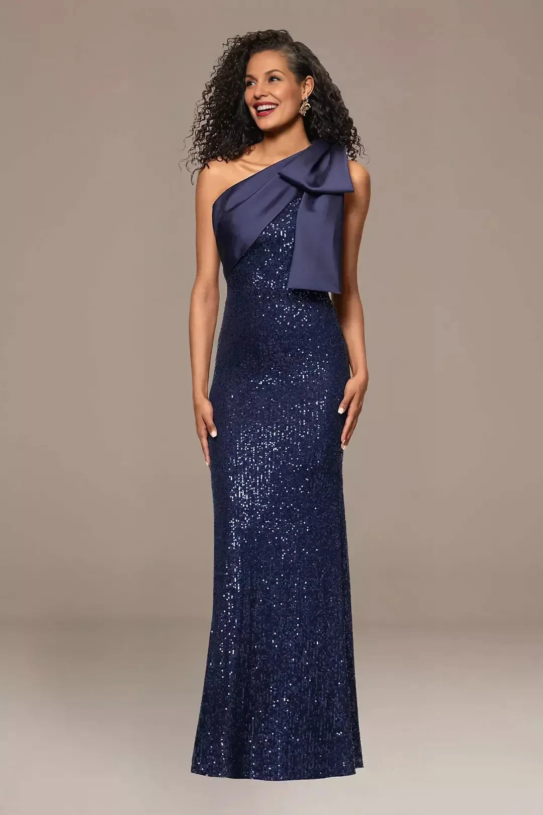 Stunning Mermaid One Shoulder Sleeveless Plain Back Floor Length Mother of the Bride Dress by YiHuiw