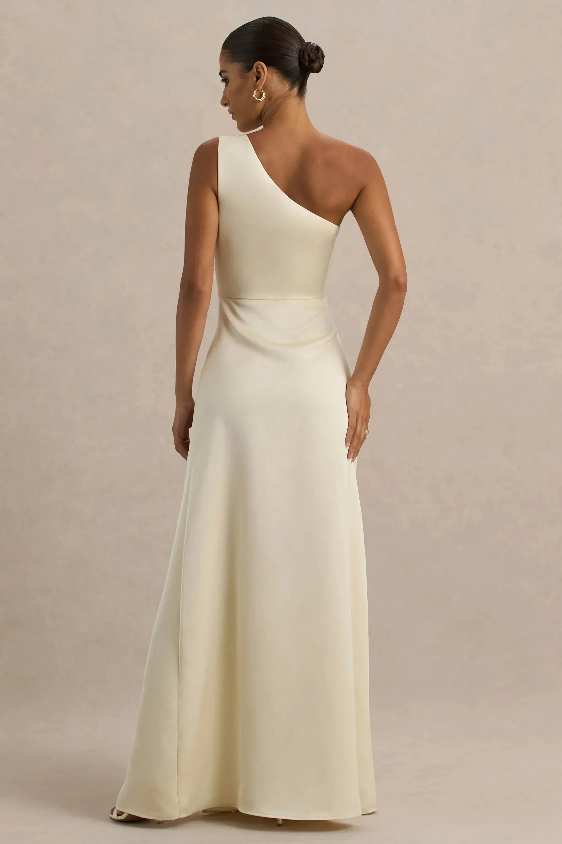 Stunning Mermaid One Shoulder Sleeveless Ruched Floor Length Prom Dress by YiHuiw