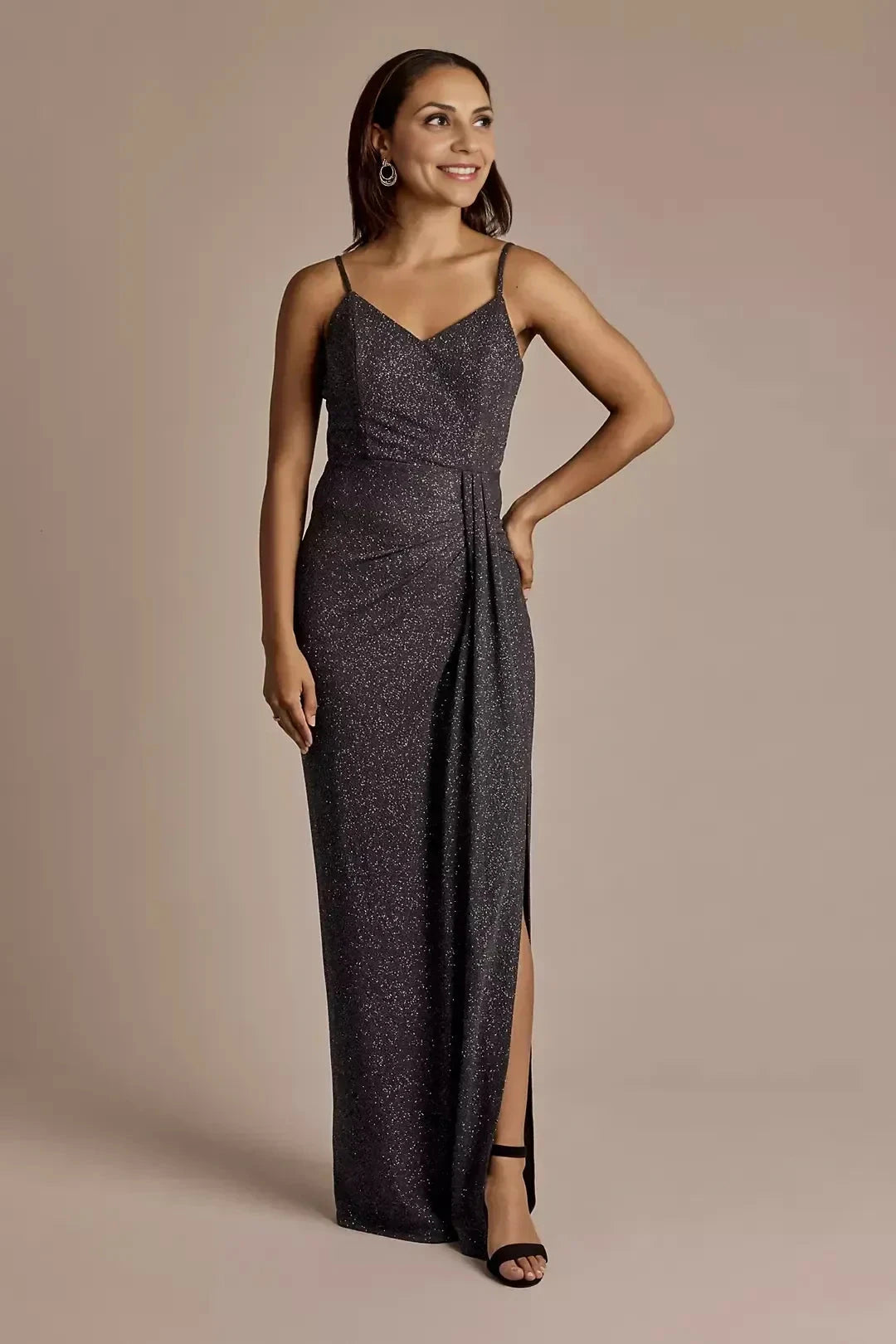 Stylish Sheath V Neck Sleeveless Ruched Back Floor Length Mother of the Bride Dress by YiHuiw
