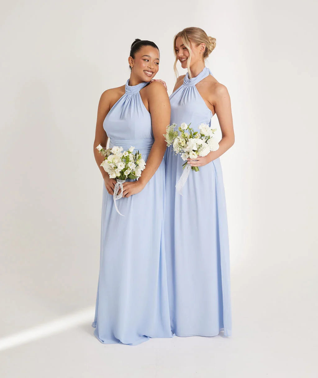 A-Line Halter Sleeveless Open Back Floor-Length Wedding Dress - Yihuiw by Yihuiw