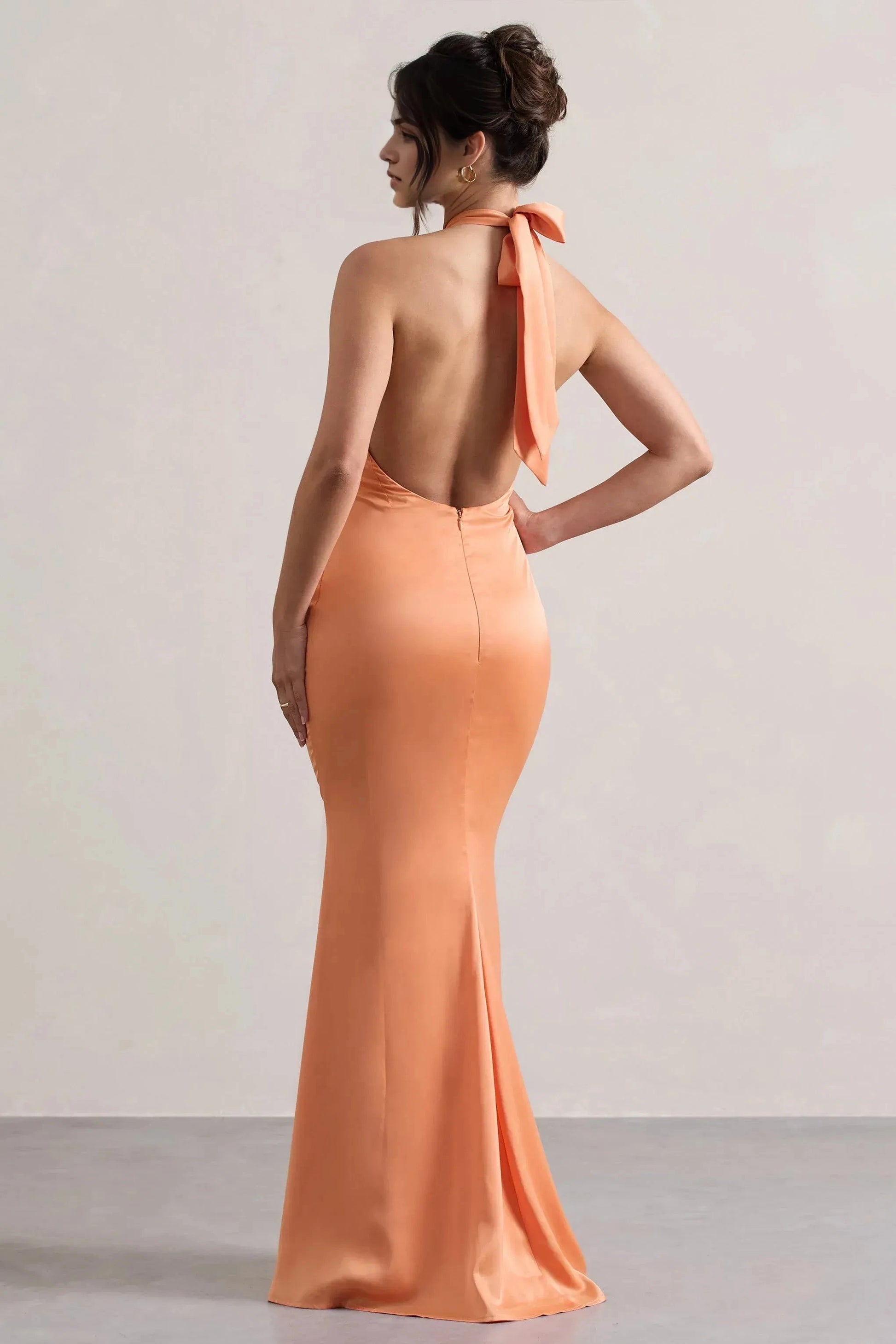 Sunny Mermaid Halter Neck Sleeveless Open Back Floor Length For Ladies Evening Dress by YiHuiw