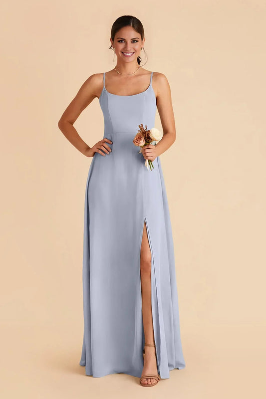 A-Line Spaghetti Strap Floor-Length Wedding Dress - Yihuiw by Yihuiw