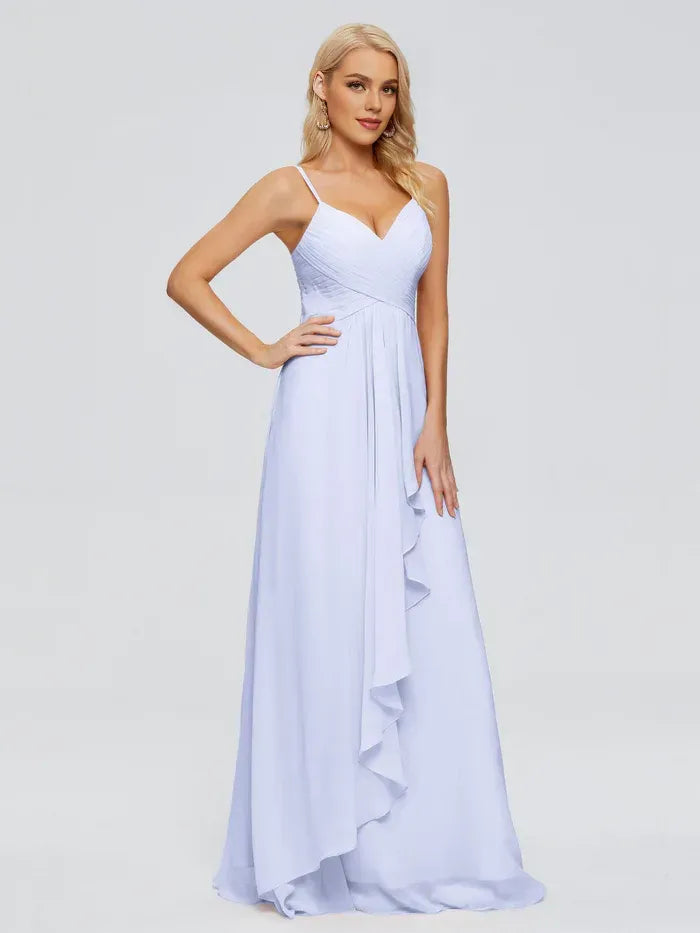 A-Line Sweetheart Chiffon Ruffled Wedding Dress - Yihuiw by Yihuiw