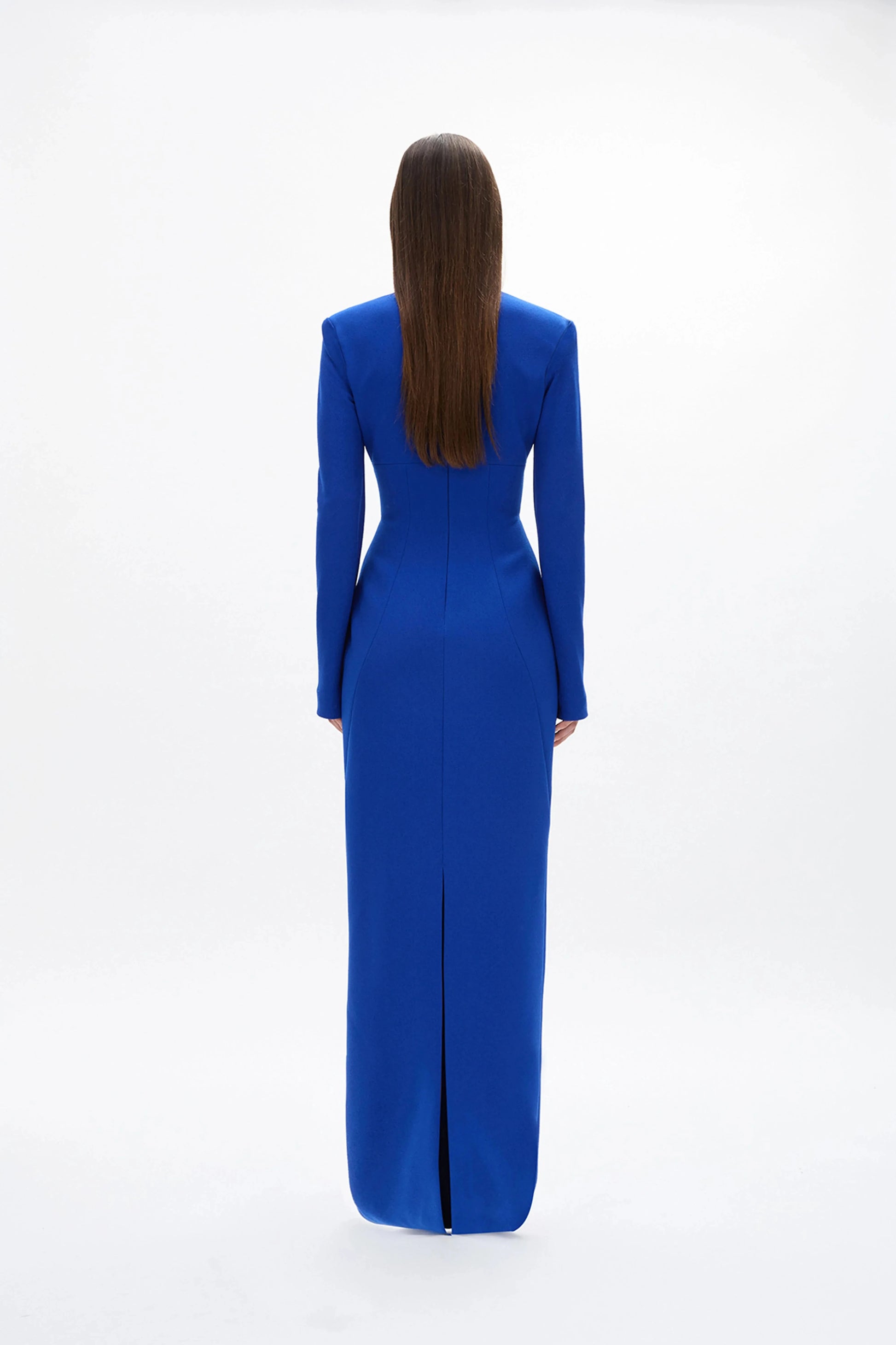 Tailored Sheath Crew Neck Long Sleeve Zipper Back Floor Length Hot sale Evening Dress by YiHuiw