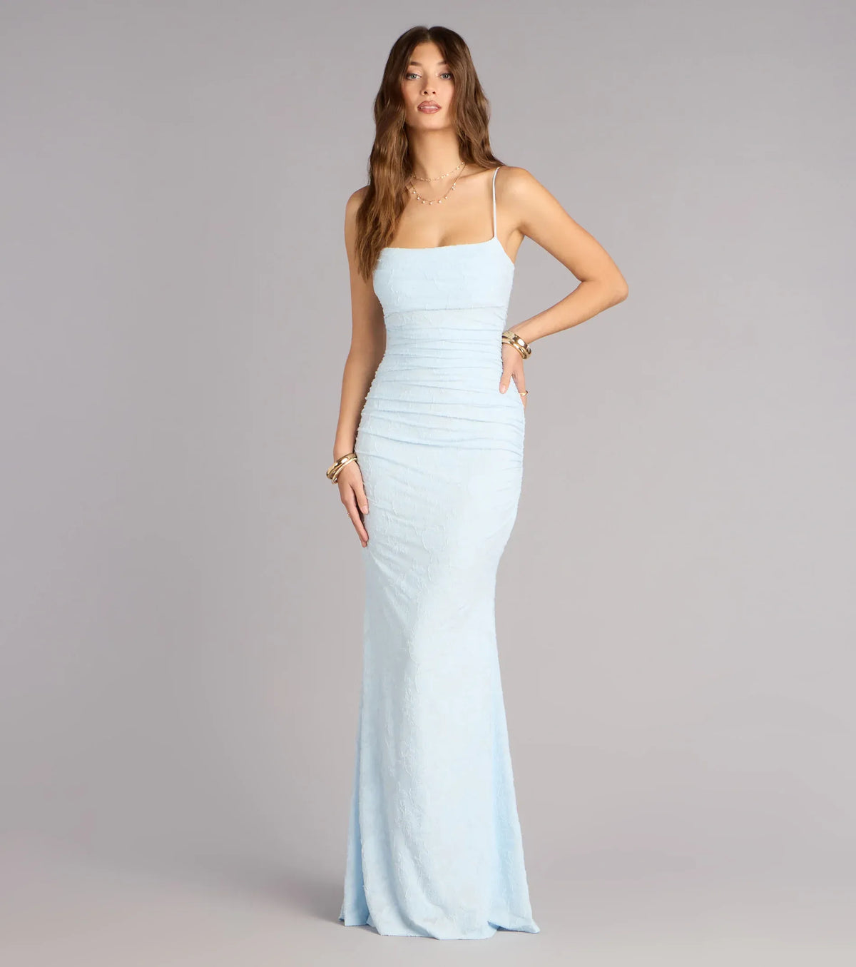 Mermaid Spaghetti Strap Floor-Length Wedding Dress - Yihuiw by Yihuiw