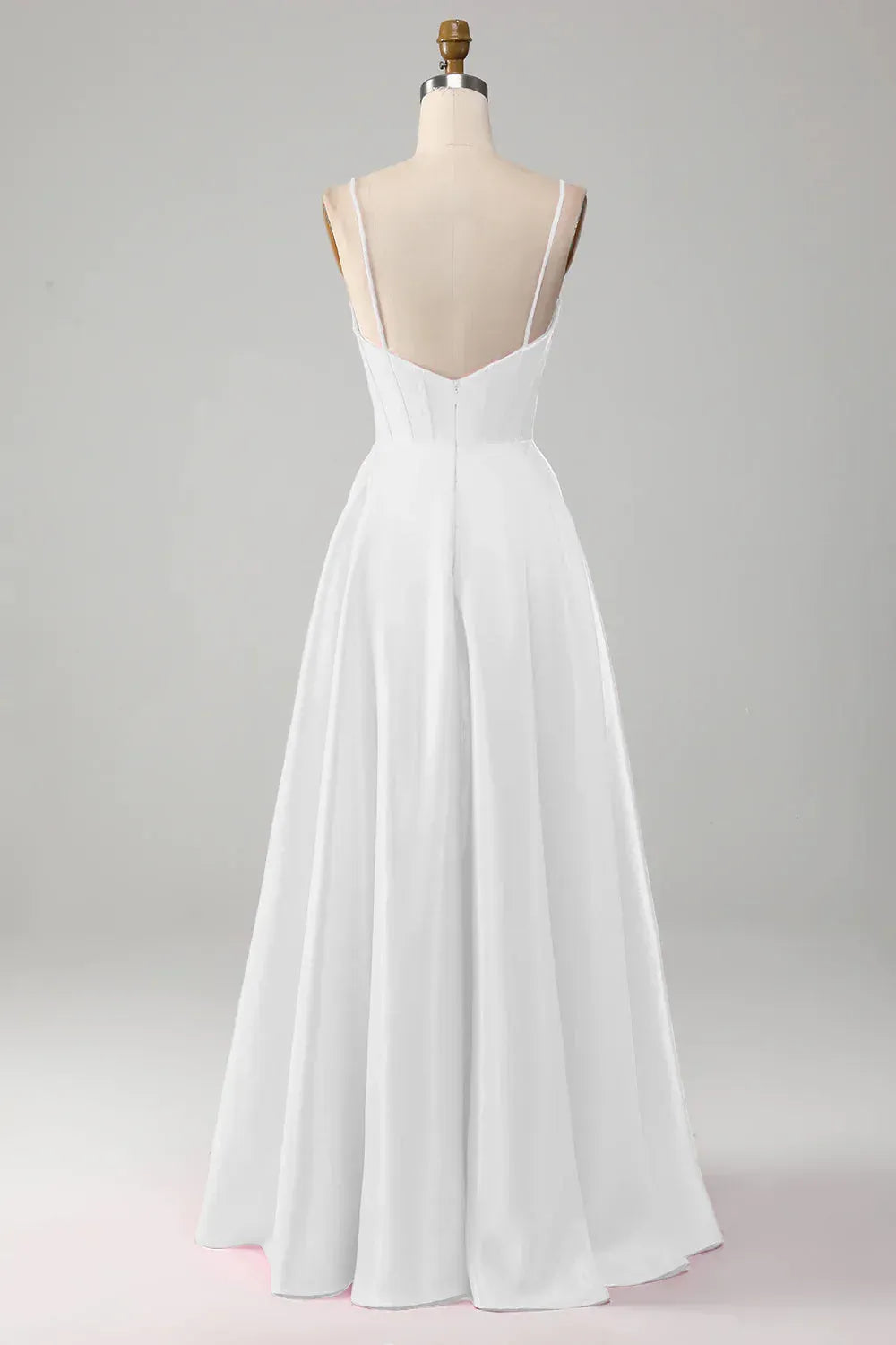 A-Line Sweetheart Chiffon Lace-Up Back Train Wedding Dress - Yihuiw by Yihuiw