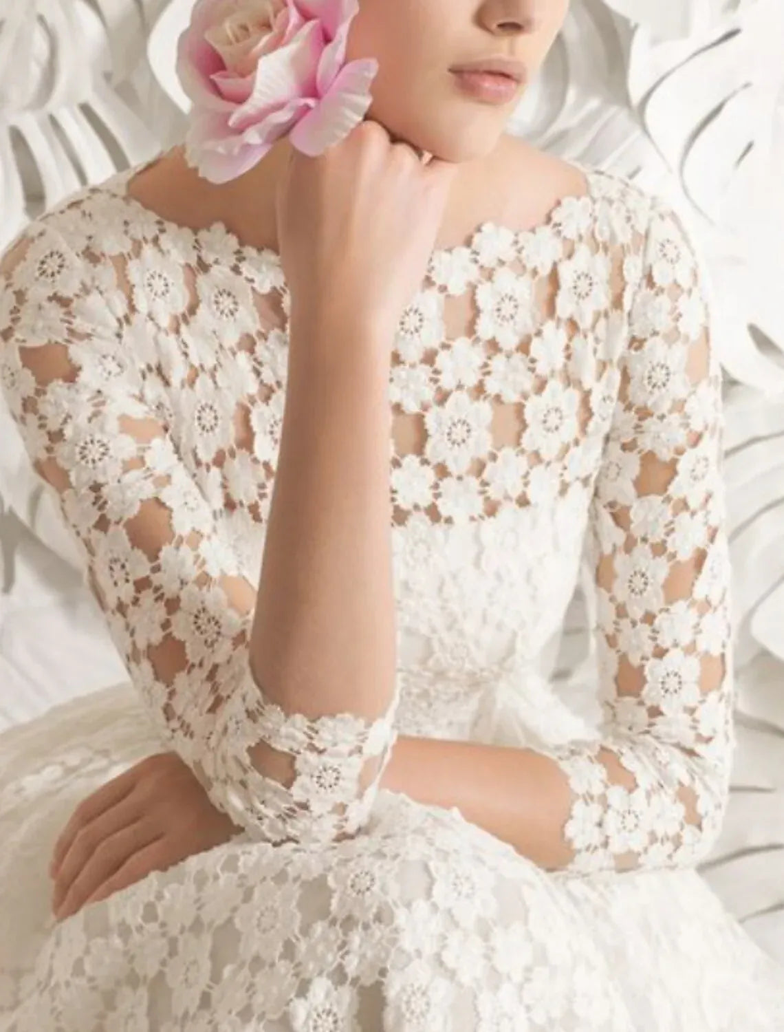 Lace Tea-Length Wedding Dress - Yihuiw by Yihuiw