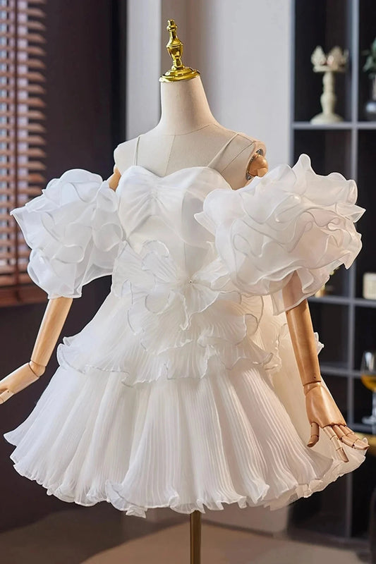 Tulle Short Prom Dress, A-Line Sweetheart Neck Party Dress simple gentle atmospheric and unique desi Brin by YiHuiw