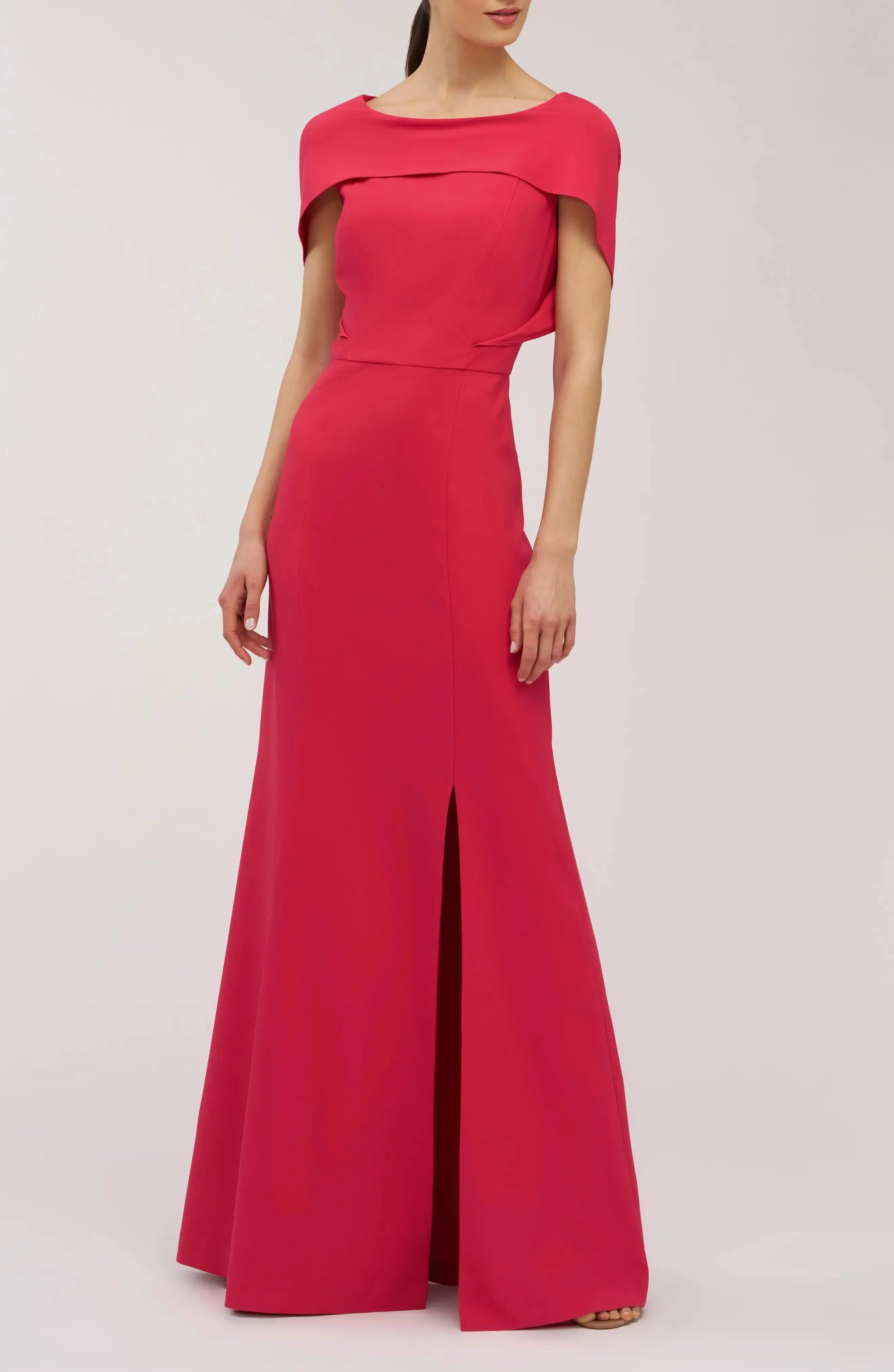 Vibrant Mermaid Boat Neck Cape Sleeve Zipper Back Floor Length For Sale Evening Dress by YiHuiw