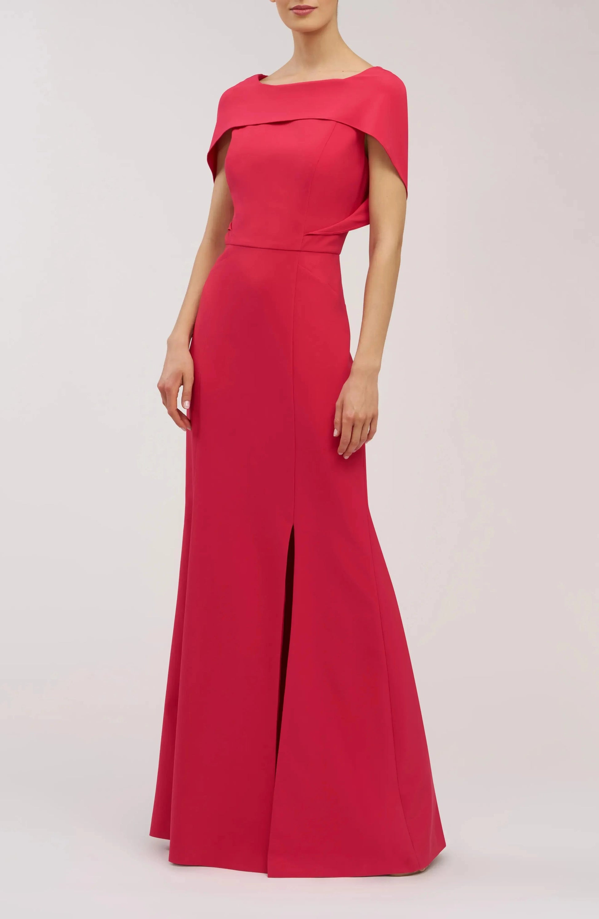 Vibrant Mermaid Boat Neck Cape Sleeve Zipper Back Floor Length For Sale Evening Dress by YiHuiw