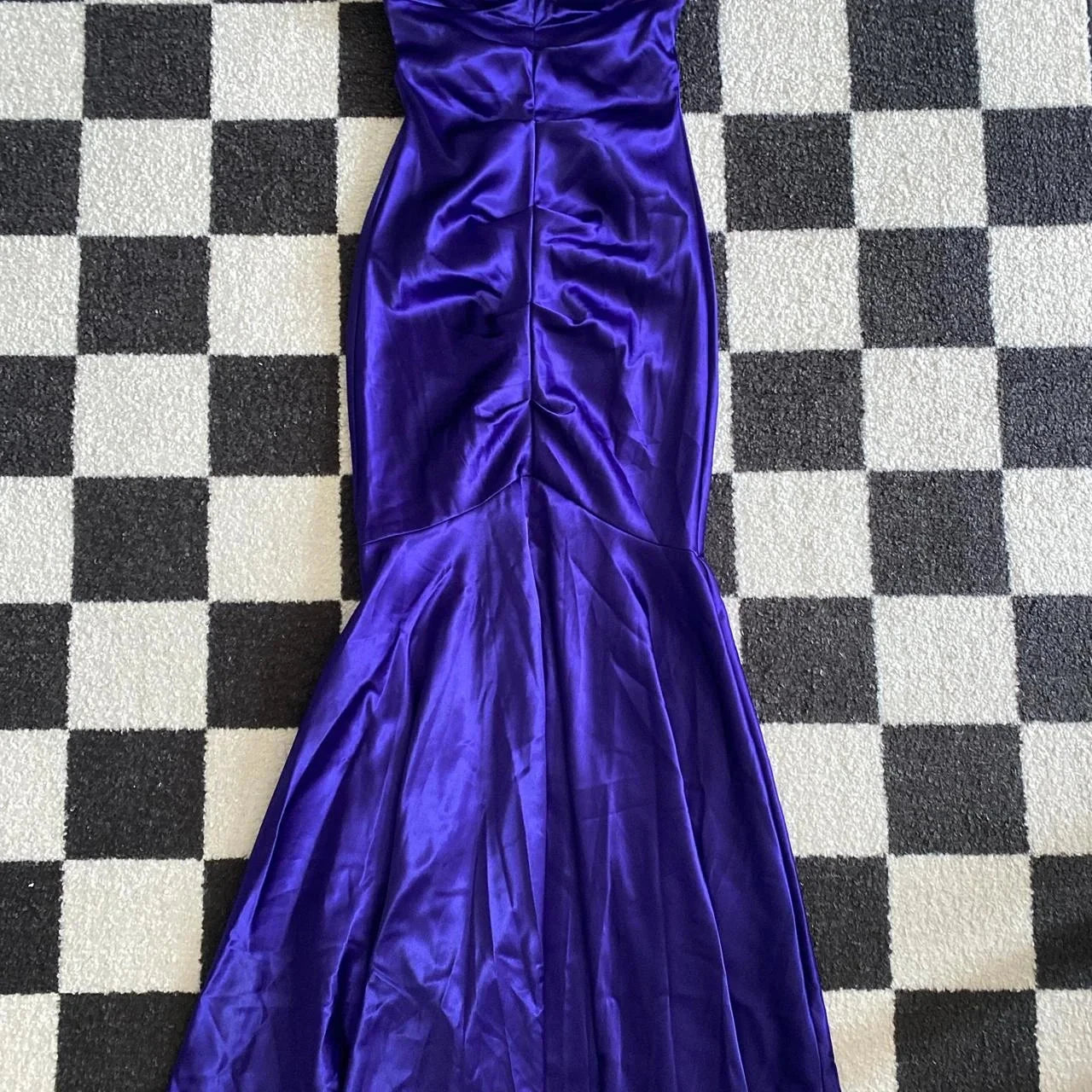 Vintage Fashion Shiny Rhinestone Elegant Long Satin Ball Gown Evening Dress Birthday Party Dress simple gentle atmospheric and unique desi Bring summer colors to enhance whiteness by YiHuiw