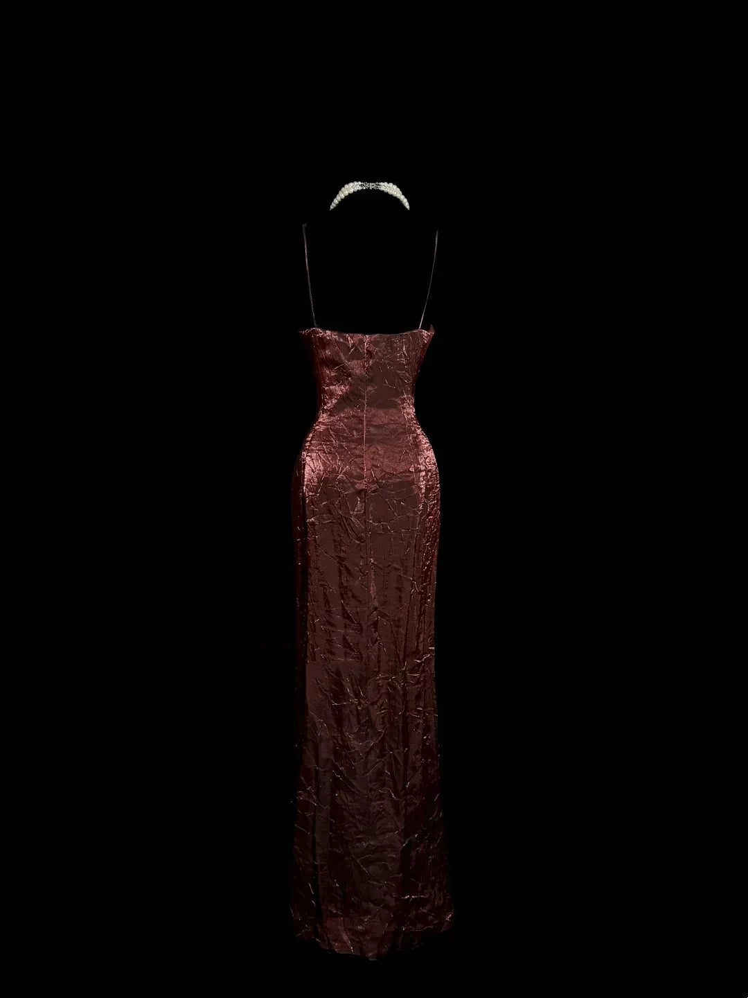 Vintage Sheath Spaghetti Straps Wine Red 90s Long Prom Dresses Party Dress 30th Birthday Outfits Graduation Dresses by YiHuiw