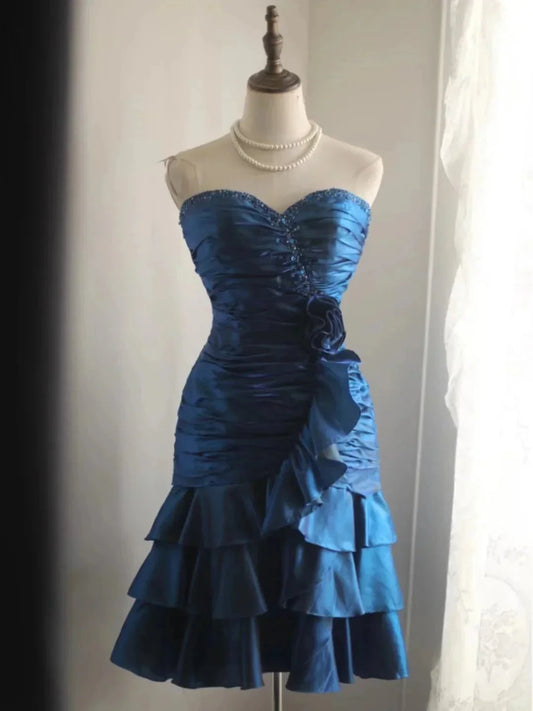 Vintage Short Party Dress Cocktail Dresses Homecoming Dress simple gentle atmospheric and unique desi Brin by YiHuiw