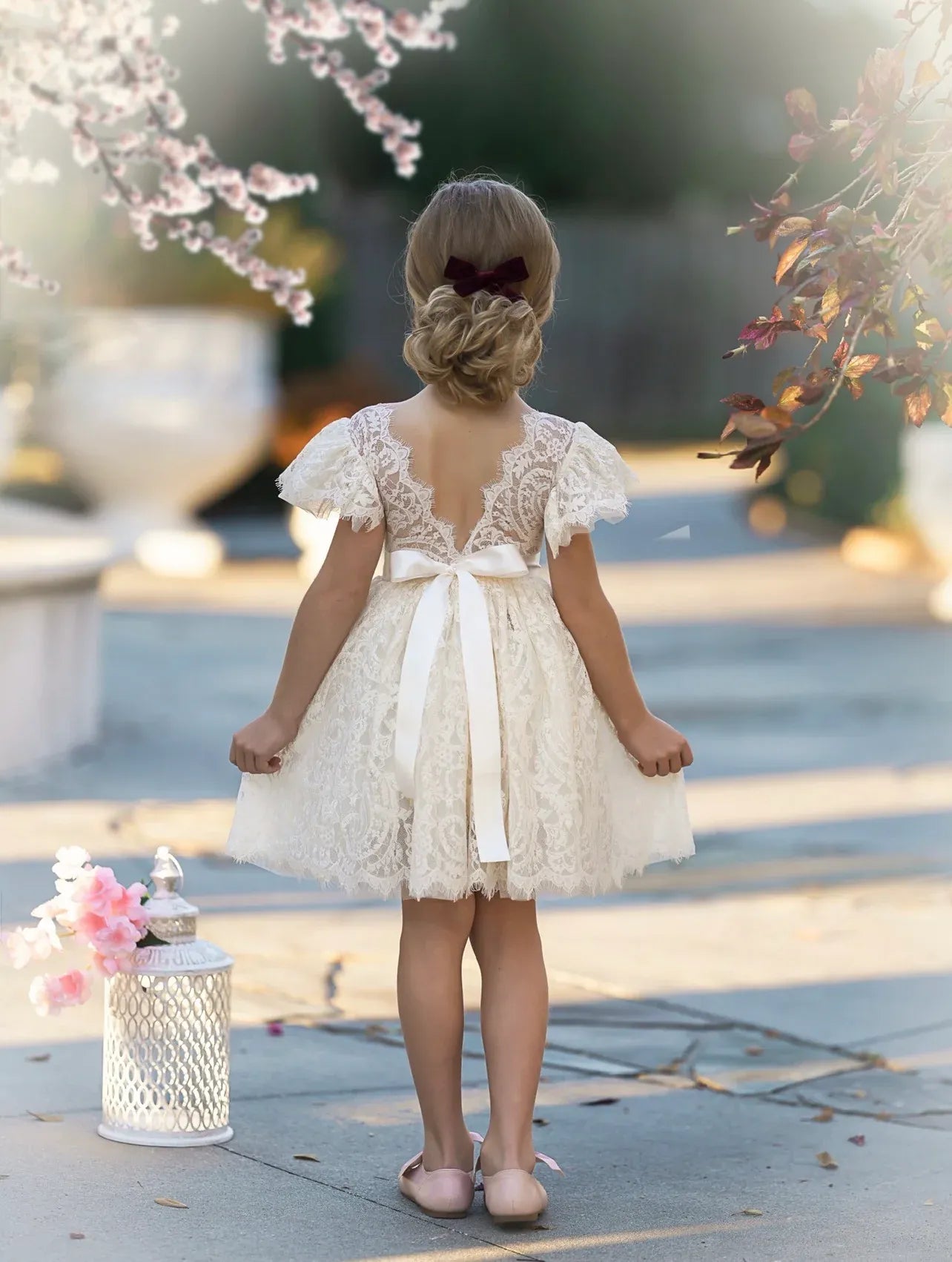 A-Line Square Neck Puff Sleeve Knee-Length Dress - Yihuiw by Yihuiw