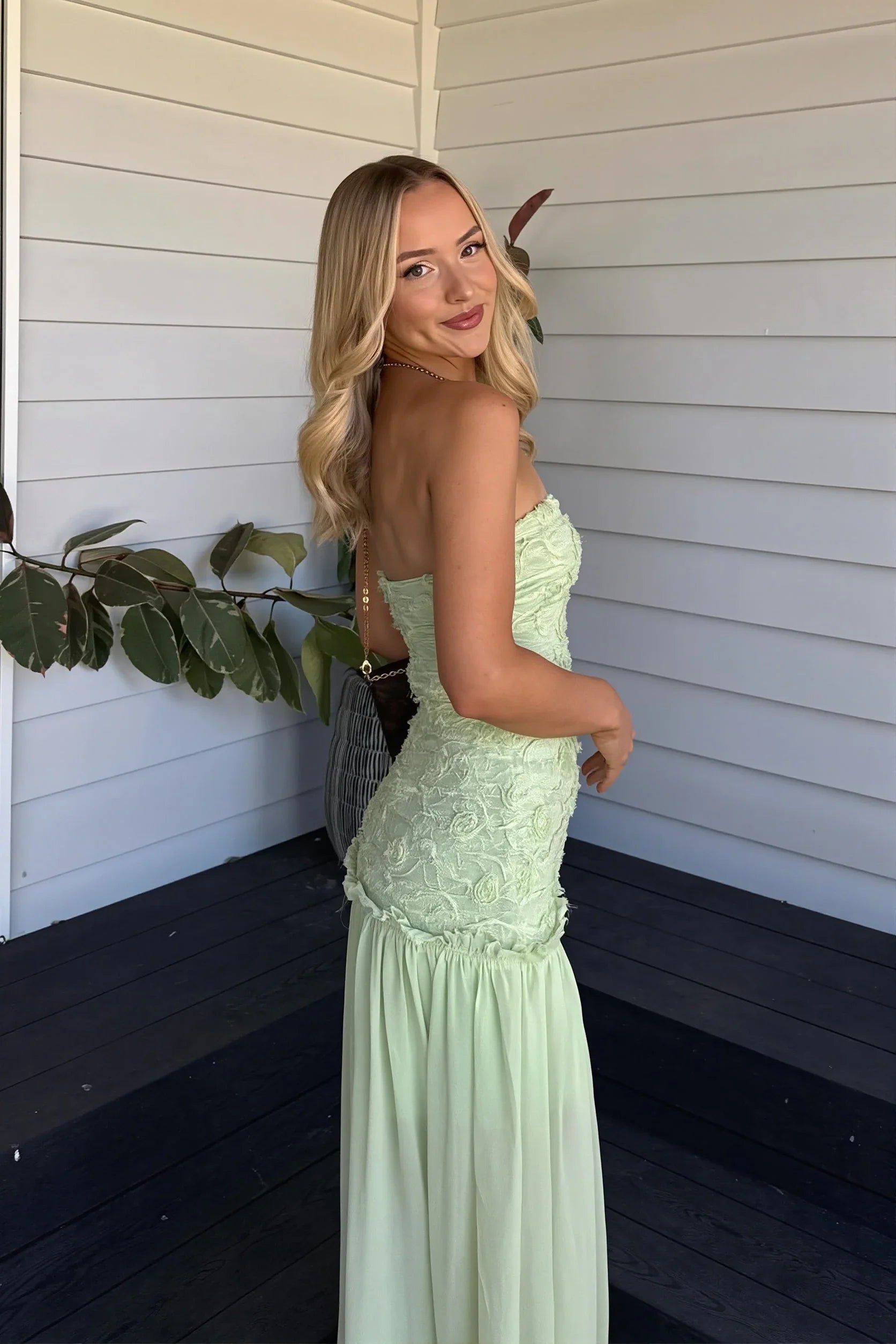Strapless Chiffon Floor-Length Wedding Dress - Yihuiw by Yihuiw