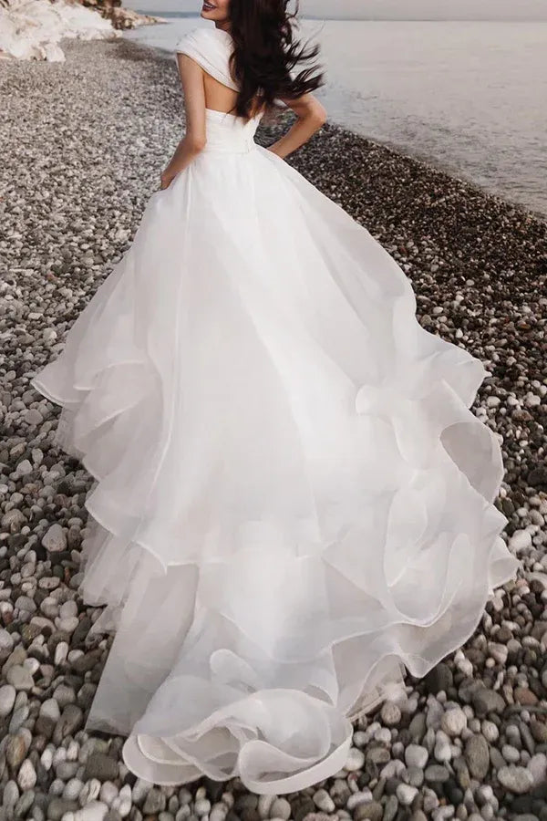 A-Line Sweetheart Floor-Length Wedding Dress - Yihuiw by Yihuiw