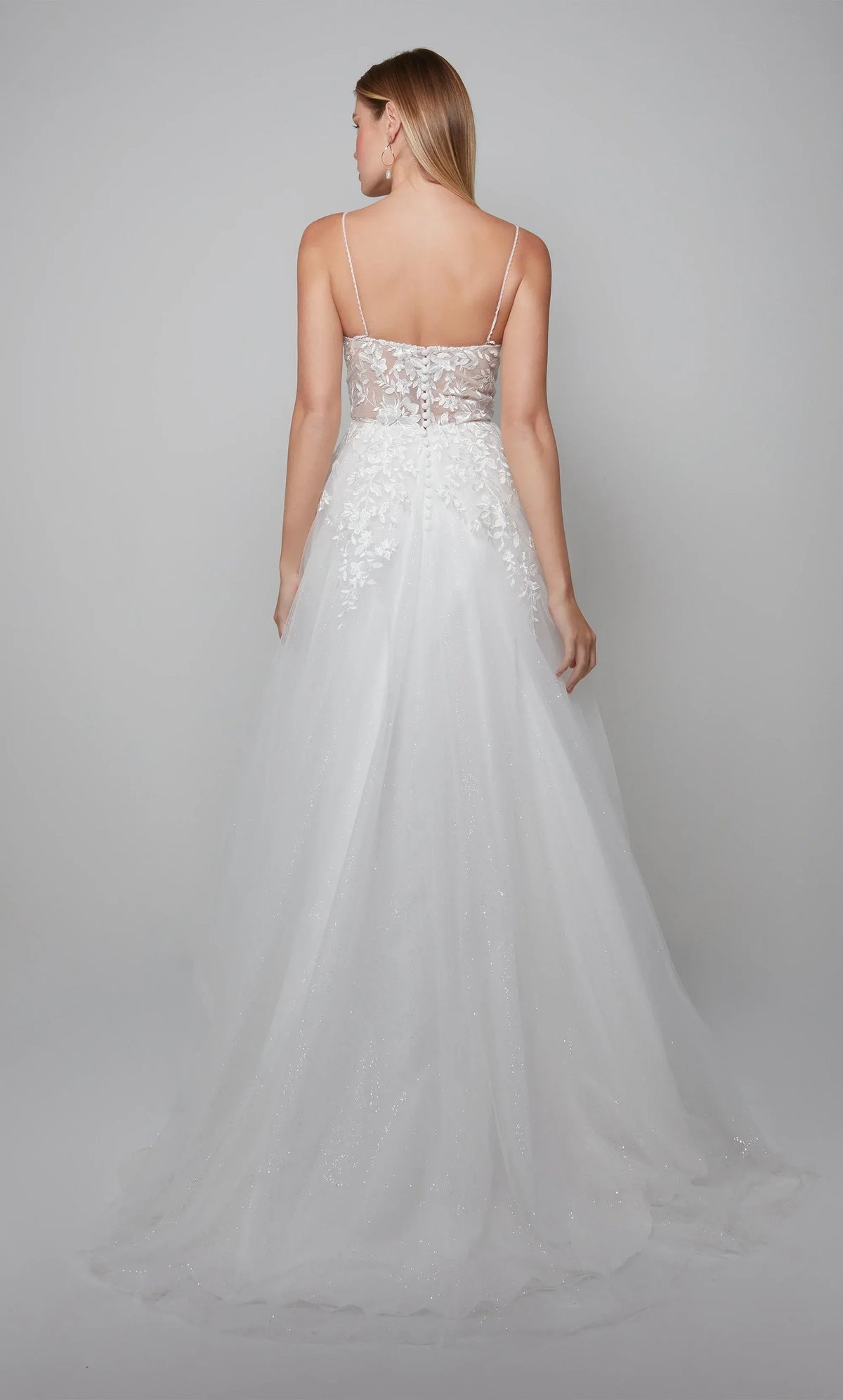 White A-Line Sweetheart Tulle Wedding Dress - Yihuiw by Yihuiw