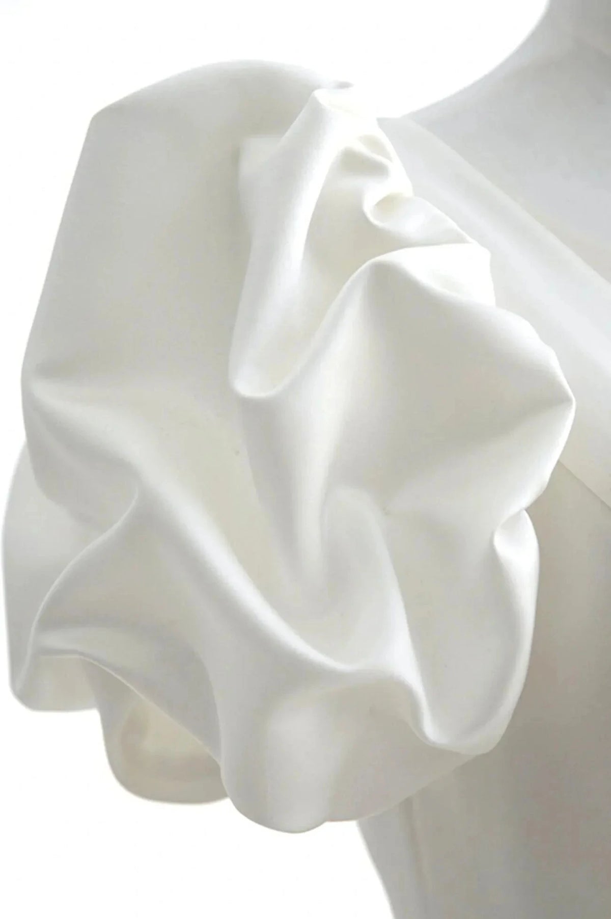 White V-Neck Satin Long Prom Dress A-Line Short Sleeve Formal Dress simple gentle atmospheric and unique desi Bring summer colors to enhance whitenes by YiHuiw