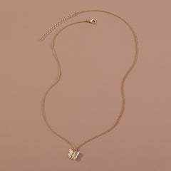 European and American net red necklaces hot-selling gold necklaces, personalized wild small butterfly metal pendants, retro necklaces