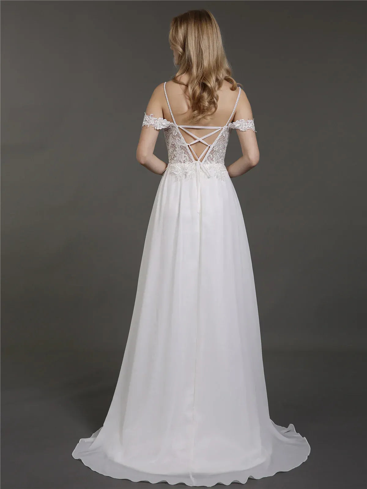 A-Line Sweetheart Floor-Length Wedding Dress - Yihuiw by Yihuiw