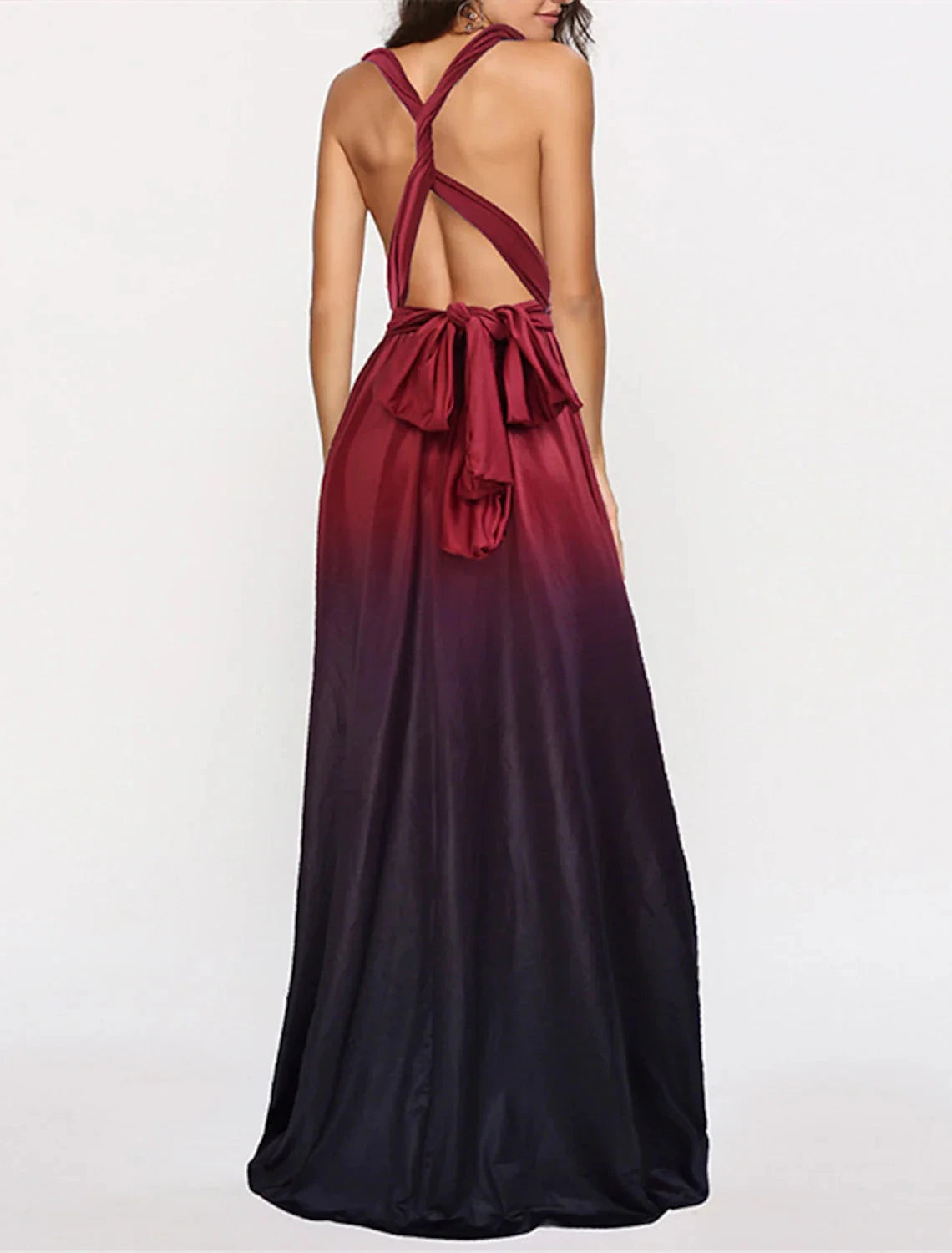 A-Line Bridesmaid Dress V Neck Sleeveless Elegant Floor Length Spandex with Ruching by YiHuiw