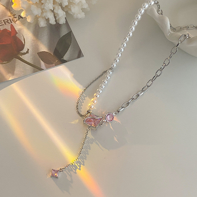 Timeless Pearl Mosaic Statement Necklace for Women - Classic Elegant Jewelry, Sophisticated Gift for Her