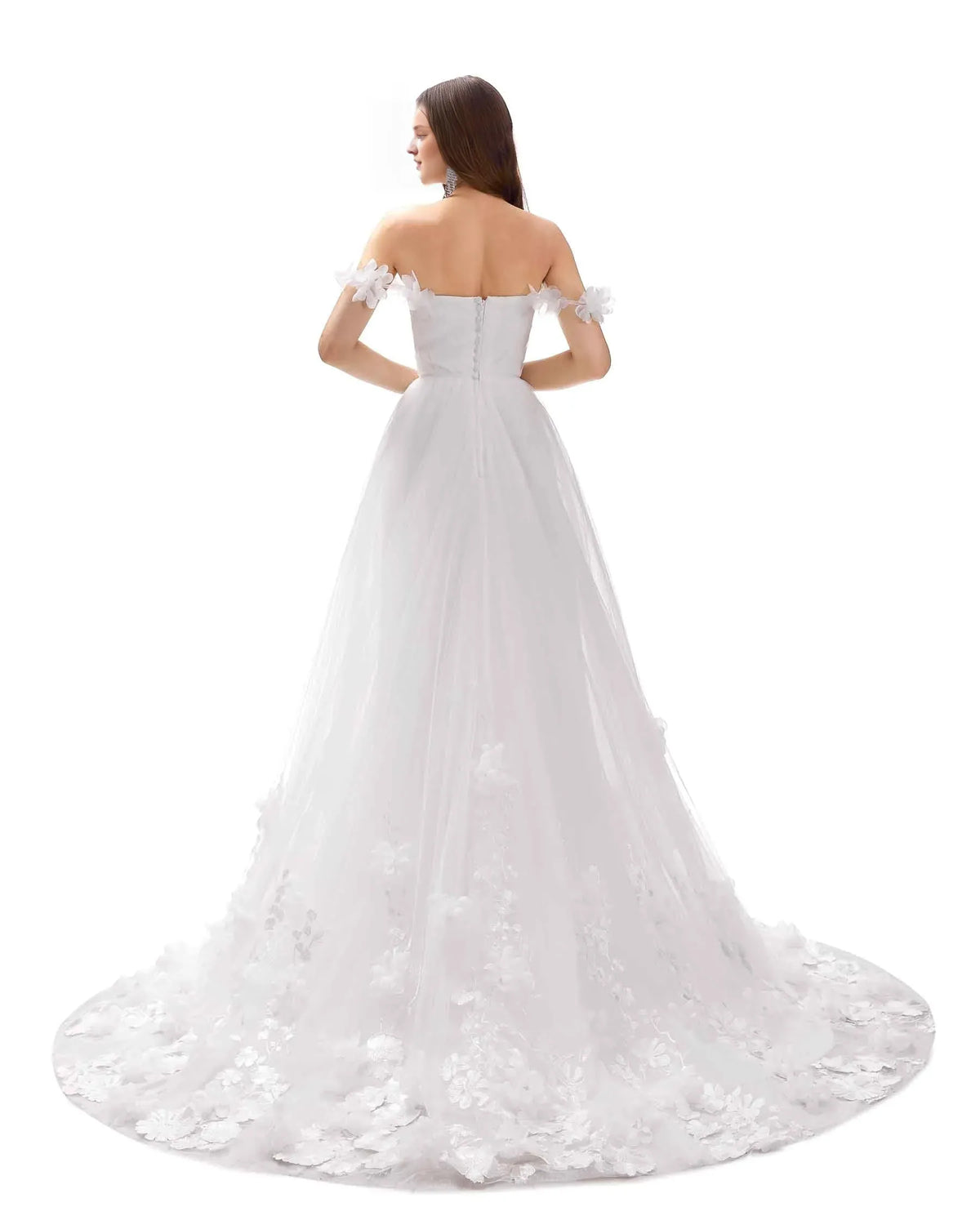 A-Line Sweetheart Floor-Length Wedding Dress - Yihuiw by Yihuiw