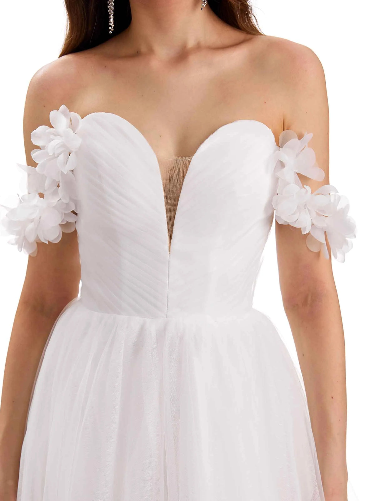 A-Line Sweetheart Floor-Length Wedding Dress - Yihuiw by Yihuiw