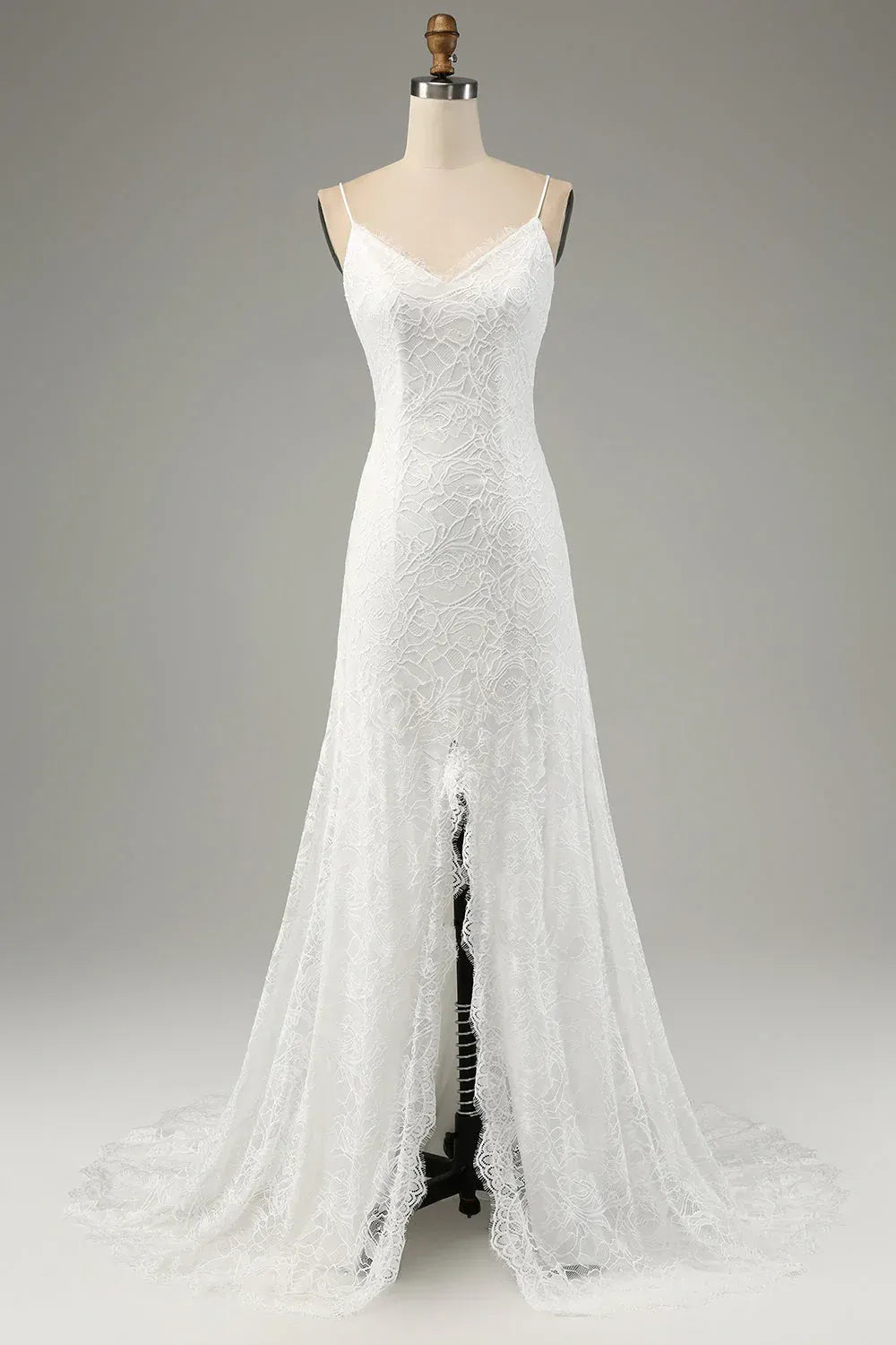 Mermaid V-Neck Floor-Length Wedding Dress - Yihuiw by Yihuiw