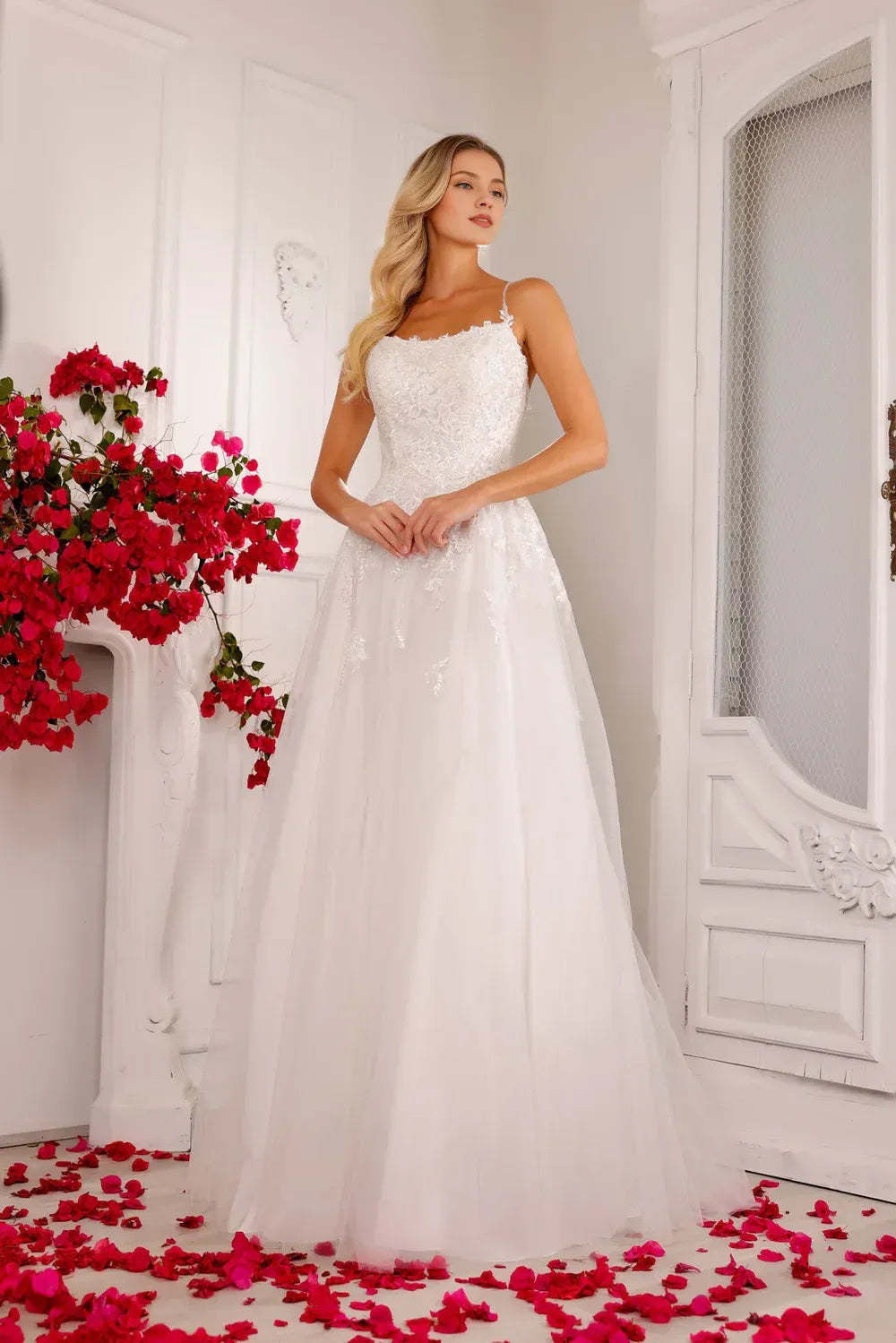 A-Line Sweetheart Floor-Length Wedding Dress - Yihuiw by Yihuiw