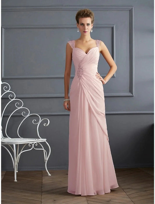Mermaid / Trumpet Evening Gown Sparkle & Shine Dress Formal Prom Floor Length Sleeveless Spaghetti Strap Chiffon with Rhinestone Ruched by YiHuiw