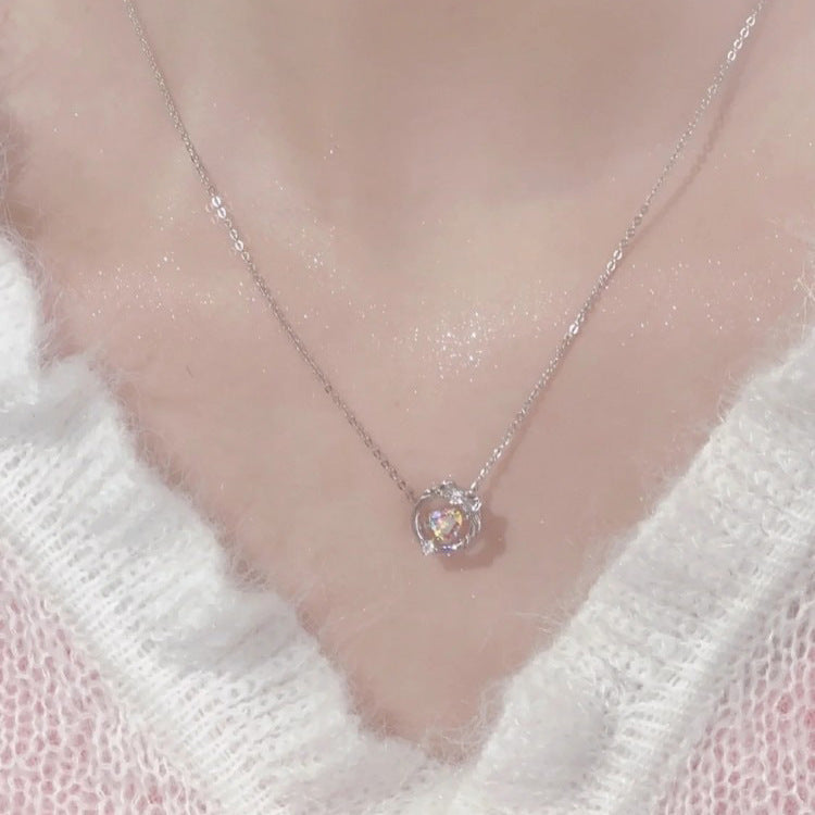 Beating Heart Necklace Women's Pendant High Sense Niche