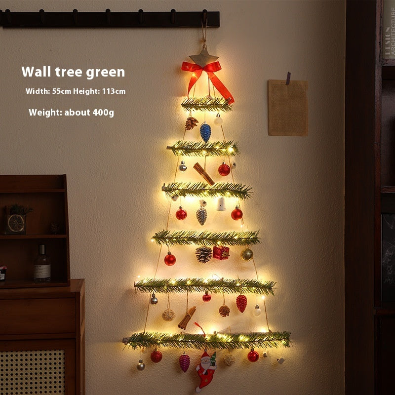Wall Luminous Non-woven Christmas Tree Window Doors And Windows Decoration Supplies