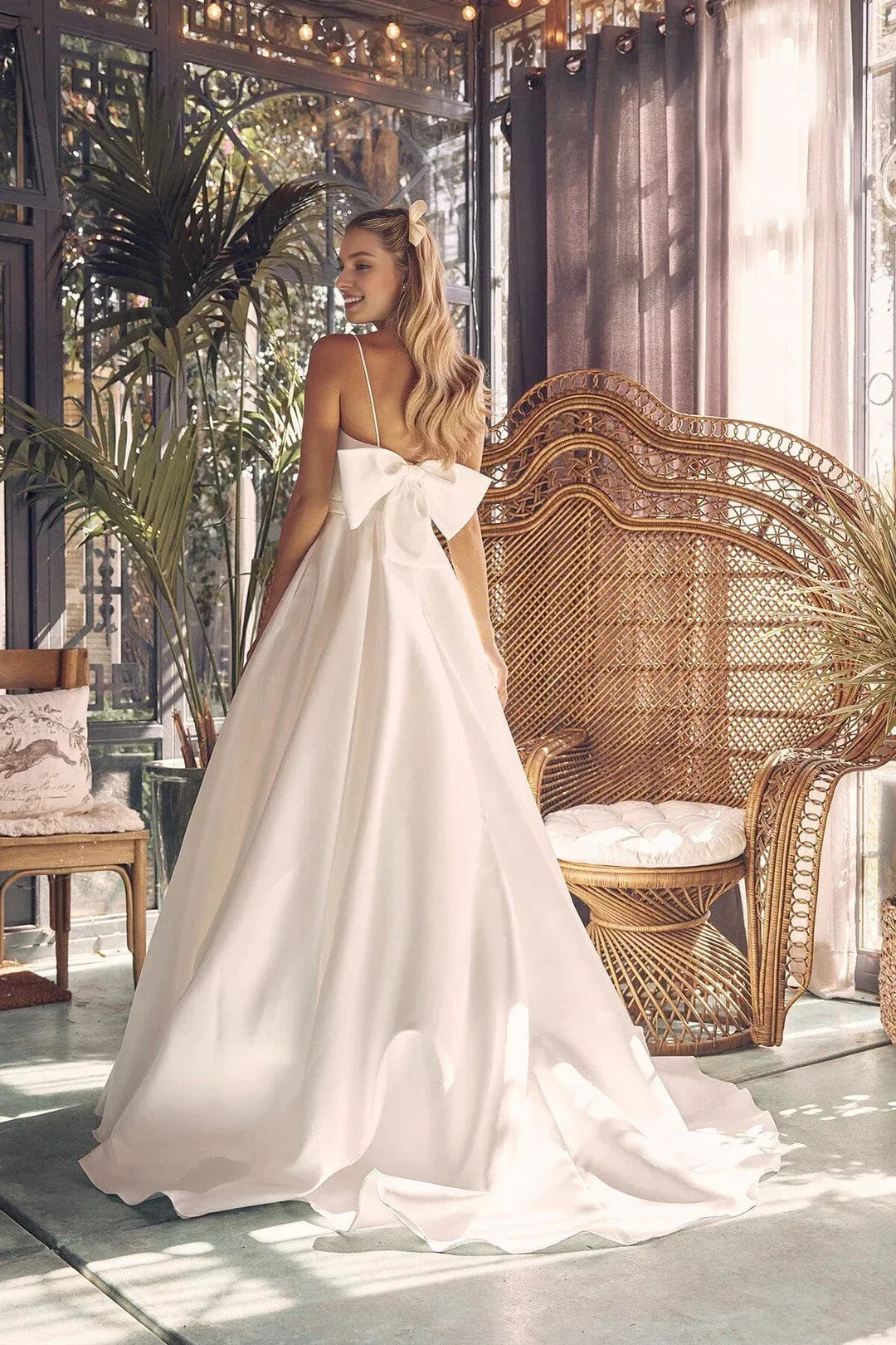 A-Line Spaghetti Strap Floor-Length Wedding Dress - Yihuiw by Yihuiw
