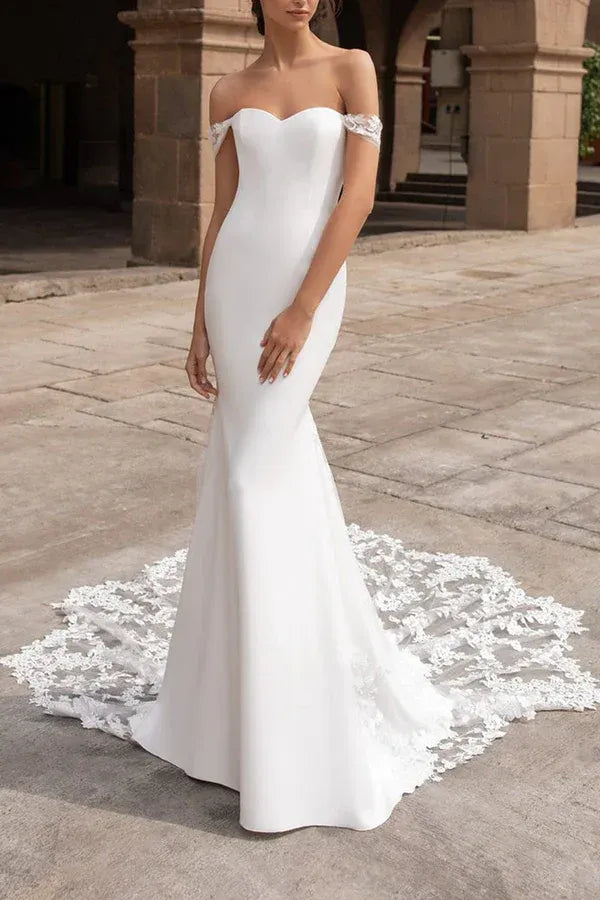 Mermaid Floor-Length Wedding Dress - Yihuiw by Yihuiw