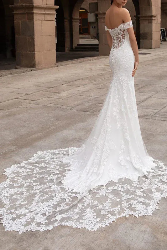 Mermaid Floor-Length Wedding Dress - Yihuiw by Yihuiw