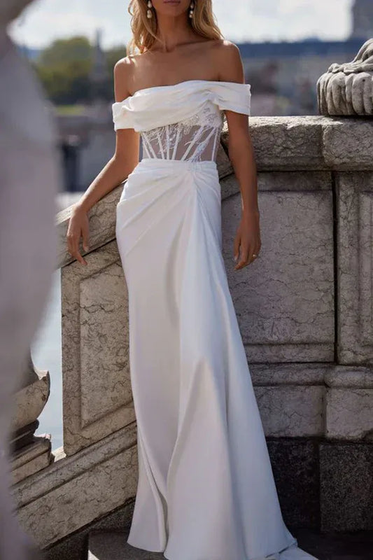 Mermaid Floor-Length Wedding Dress - Yihuiw by Yihuiw