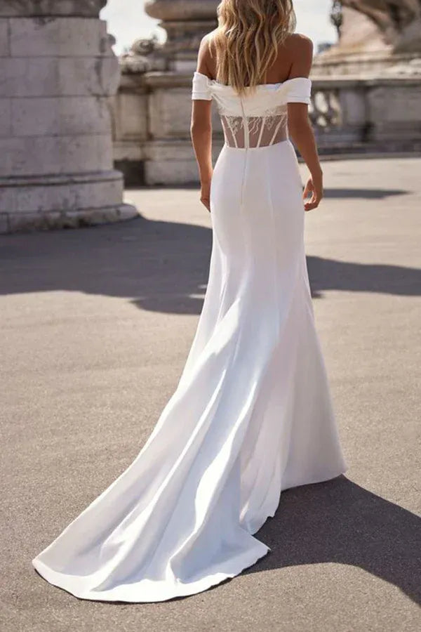 Mermaid Floor-Length Wedding Dress - Yihuiw by Yihuiw