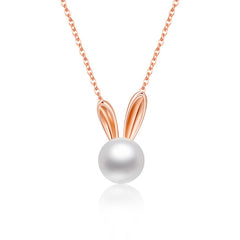 S925 Sterling Silver Freshwater Pearl Pendant Clavicle Chain
