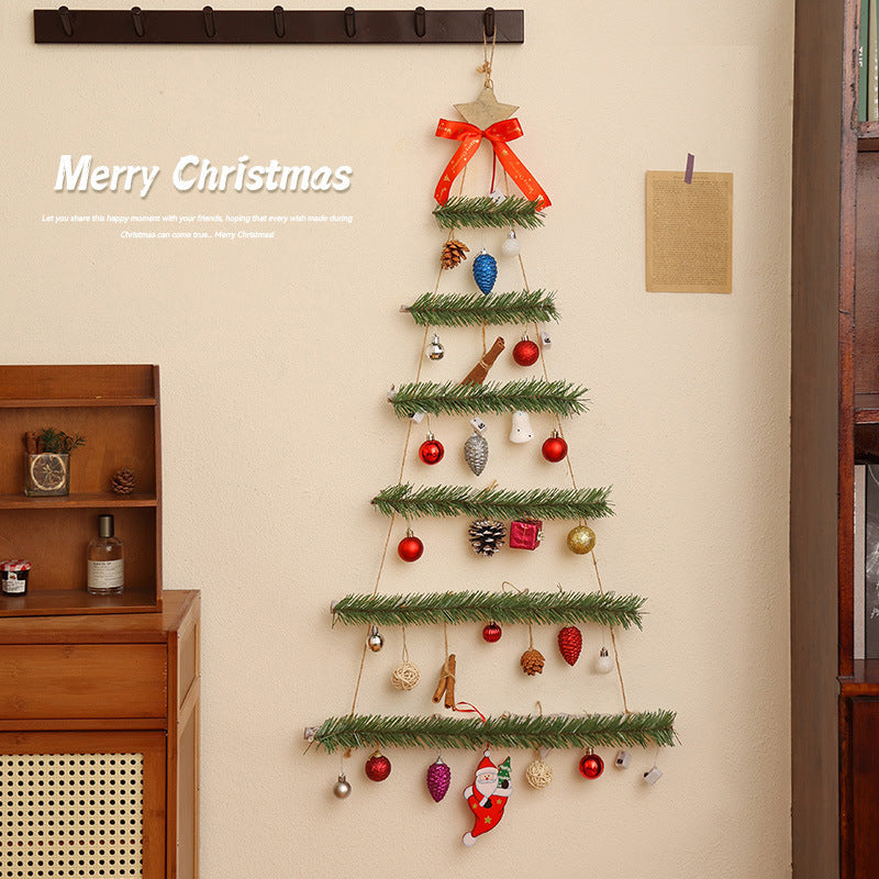 Wall Luminous Non-woven Christmas Tree Window Doors And Windows Decoration Supplies