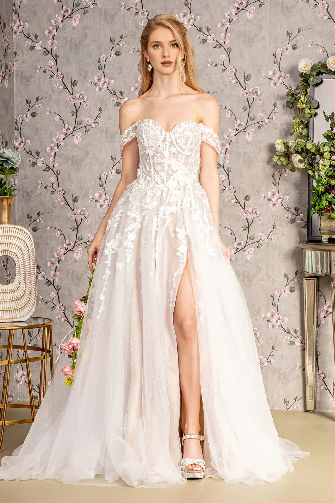 A-Line Sweetheart Floor-Length Wedding Dress - Yihuiw by Yihuiw
