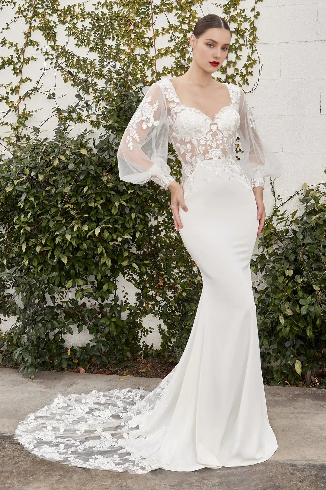 Mermaid Square Neck Floor-Length Wedding Dress - Yihuiw by Yihuiw