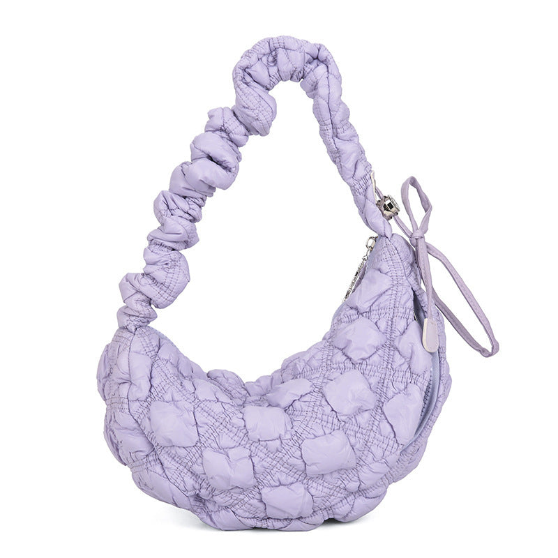 Fashion Pleated Clouds All-match Bubble Underarm Bag