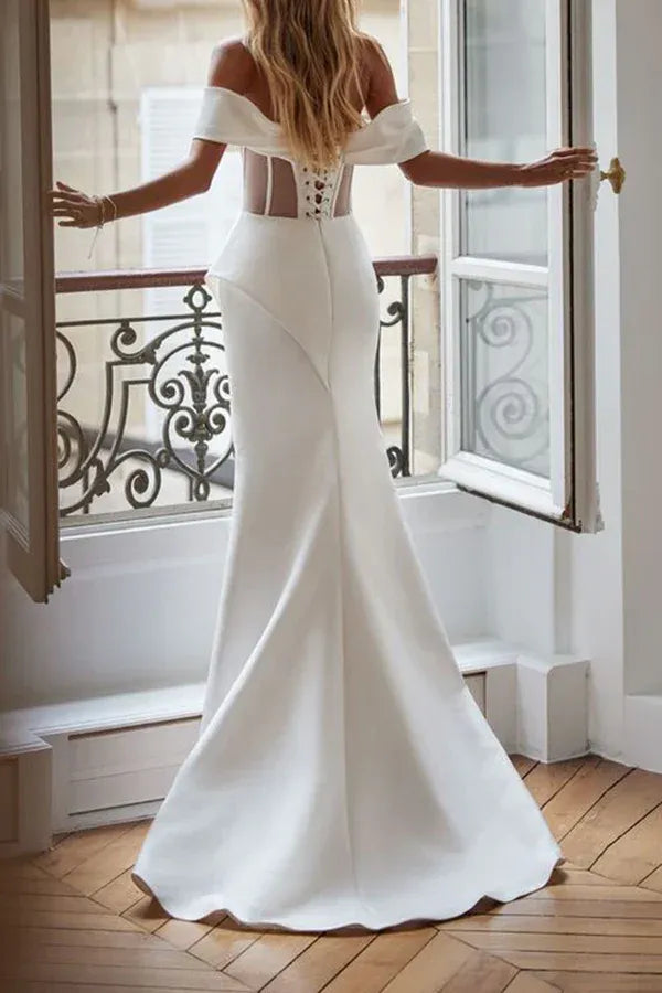 Mermaid Floor-Length Wedding Dress - Yihuiw by Yihuiw