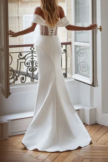 Mermaid Floor-Length Wedding Dress - Yihuiw by Yihuiw