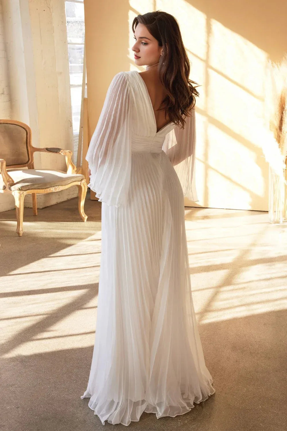 A-Line Floor-Length Wedding Dress - Yihuiw by Yihuiw