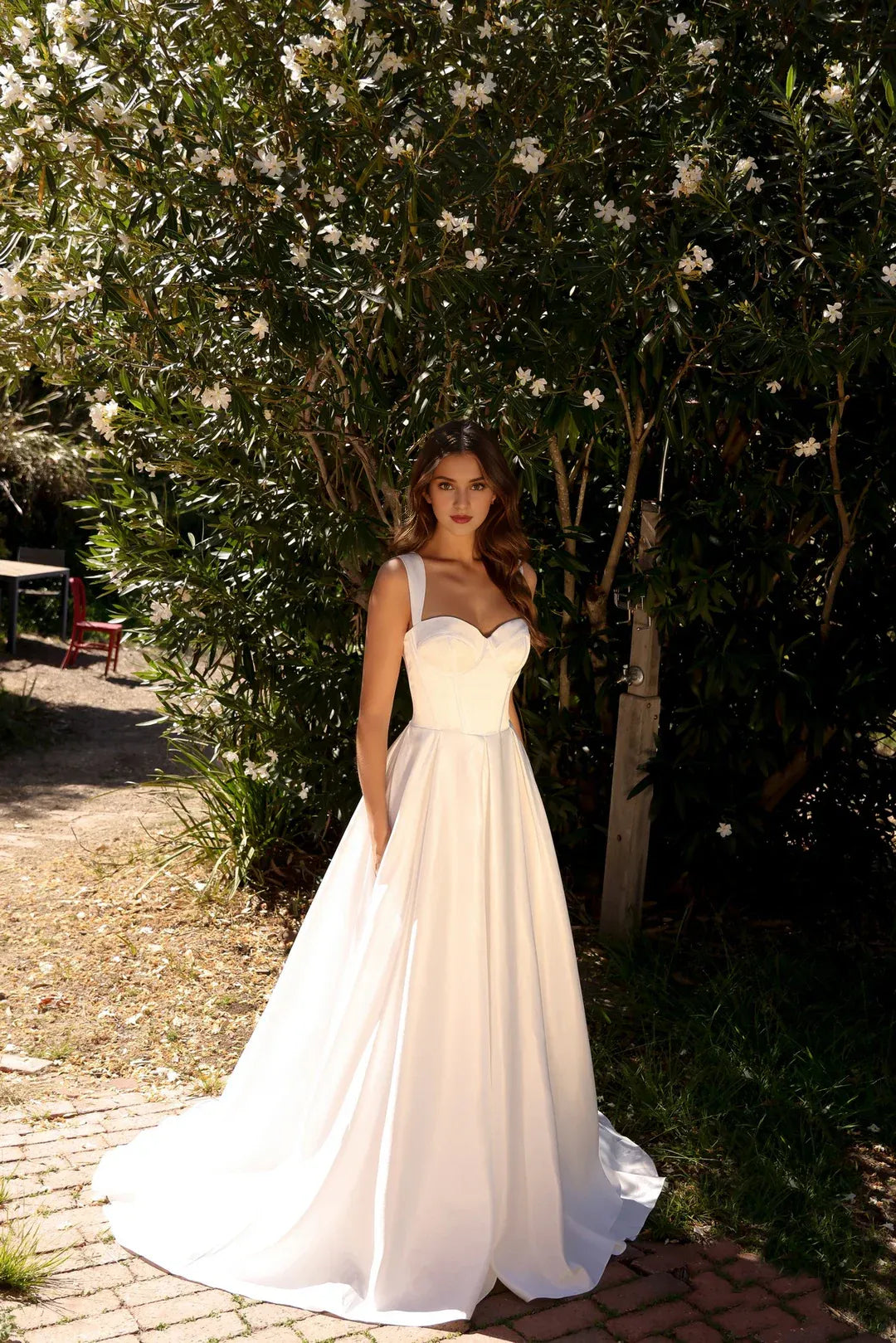 A-Line Sweetheart Floor-Length Wedding Dress - Yihuiw by Yihuiw
