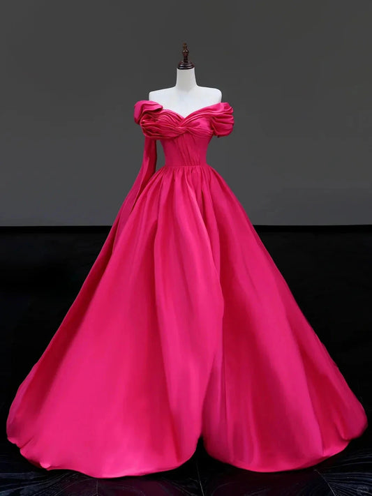 elegant classic Hepburn style long satin prom dress evening dress party dress simple gentle atmospheric and unique desi Bring summer colors to enhance whiteness by YiHuiw