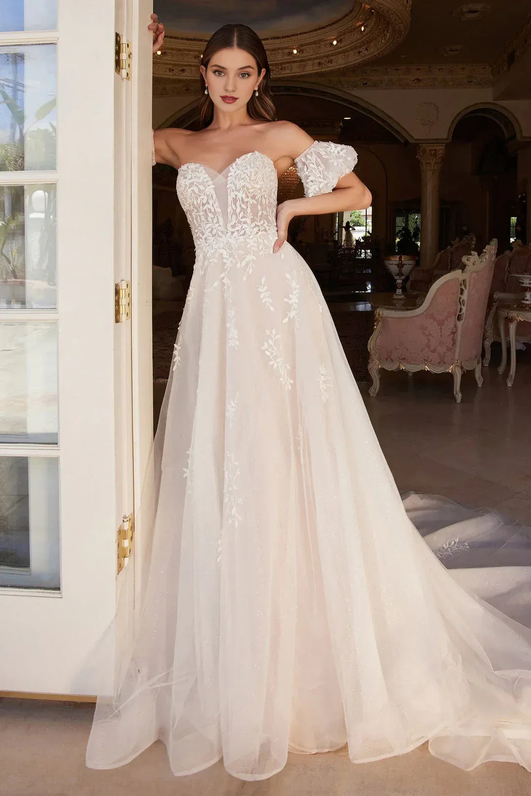A-Line Sweetheart Floor-Length Wedding Dress - Yihuiw by Yihuiw