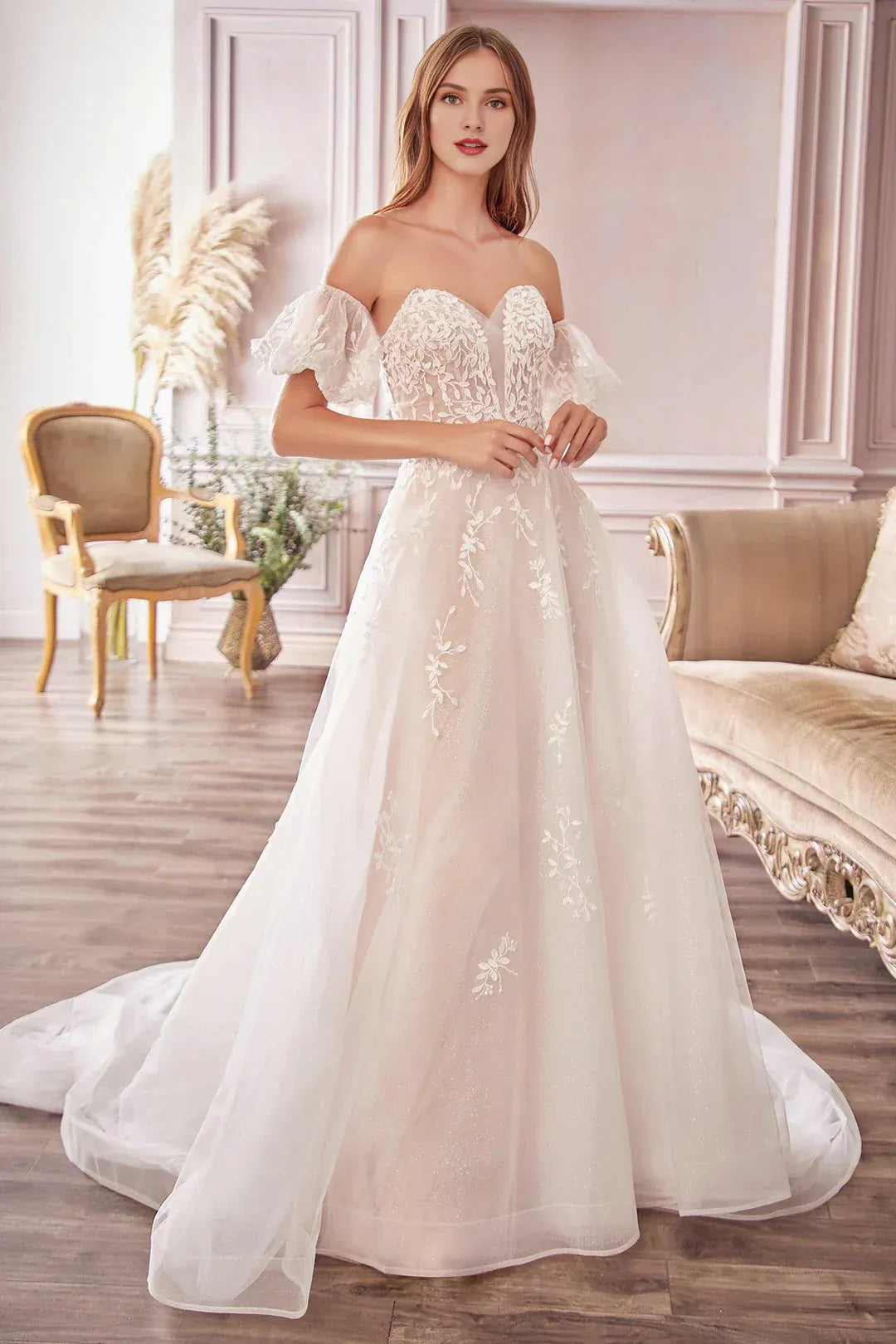 A-Line Sweetheart Floor-Length Wedding Dress - Yihuiw by Yihuiw